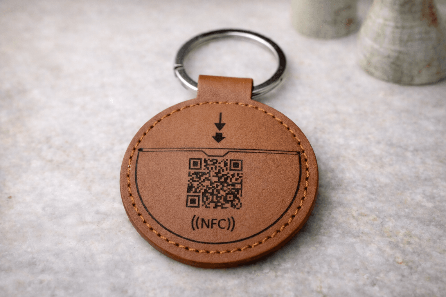 Smart NFC Keychain with AstxID Profile | Digital Business Card | Tap to Share Contact, Links & Documents | Custom Engraved | QR Included, 1 of 5